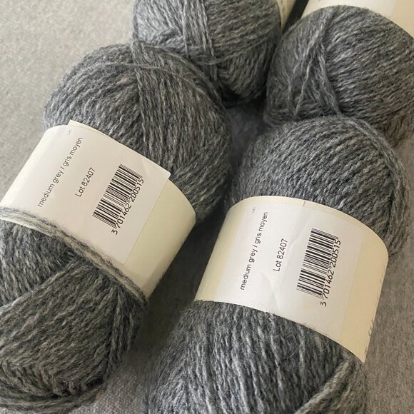 NWT Biches & Buches Le Petit Lambswool Colour Medium Grey Lot of 4 - Picture 4 of 7